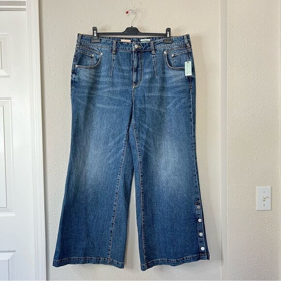 Anthropologie Pilcro Darted Wide-Leg Jeans NEW Plus Size 18W - Picture 5 of 13